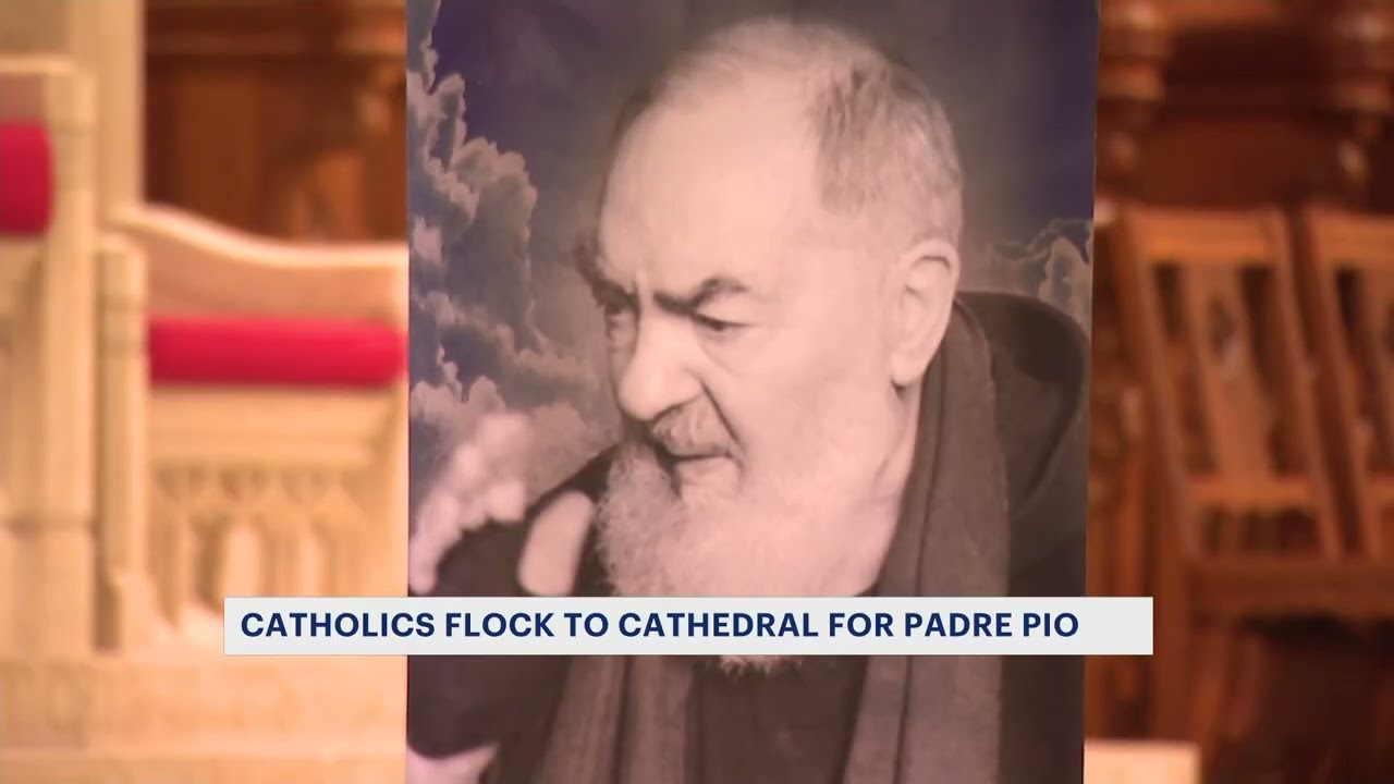 Holy relics of St. Pio on display at Cathedral Basilica of the Sacred Heart