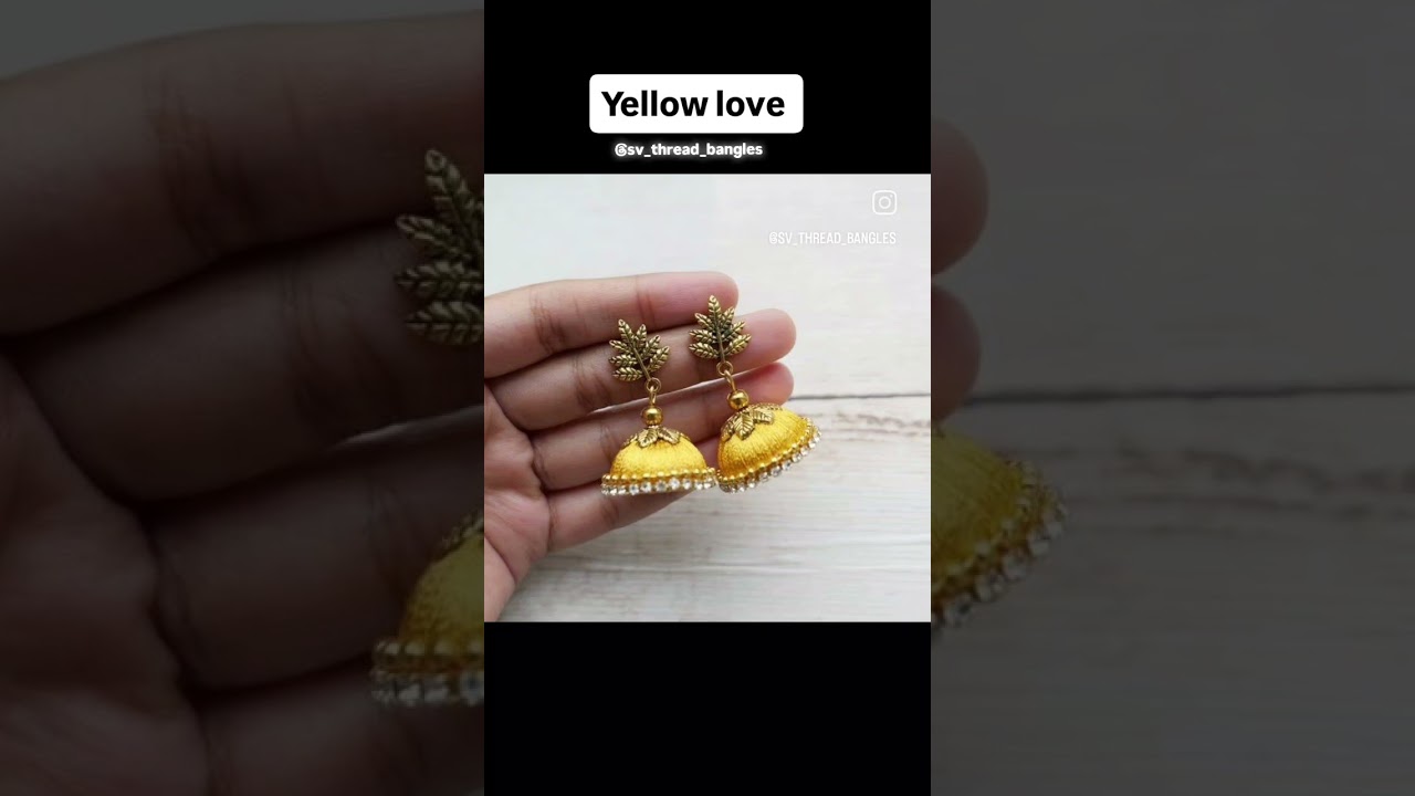 silk thread earrings available #dmtoorder #bangles #beautifulbanglesdesigns #earrings #sareejeweller