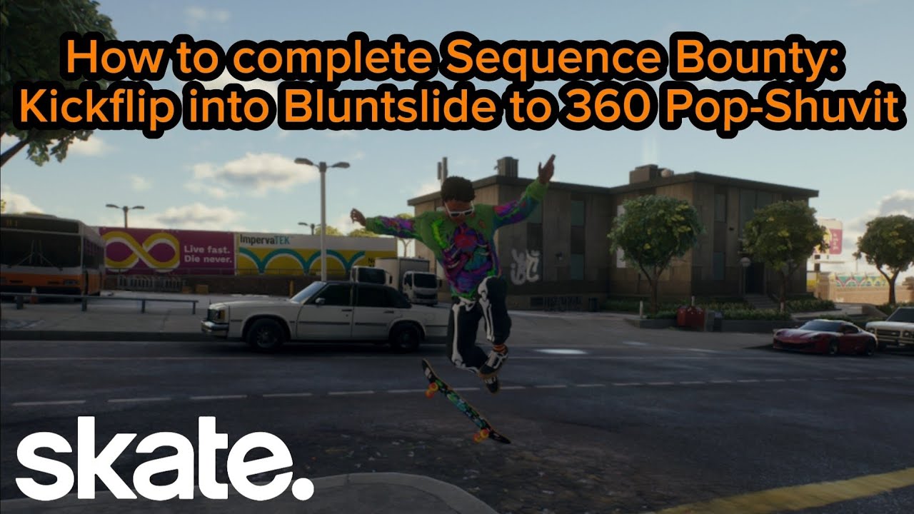Как выполнить задание Sequence Bounty: Kickflip into Bluntslide to 360 Pop-Shuvit в Skate4