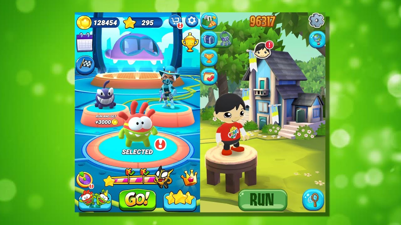 Om Nom Run Super Nom vs Tag With Ryan Red T-shirt Ryan