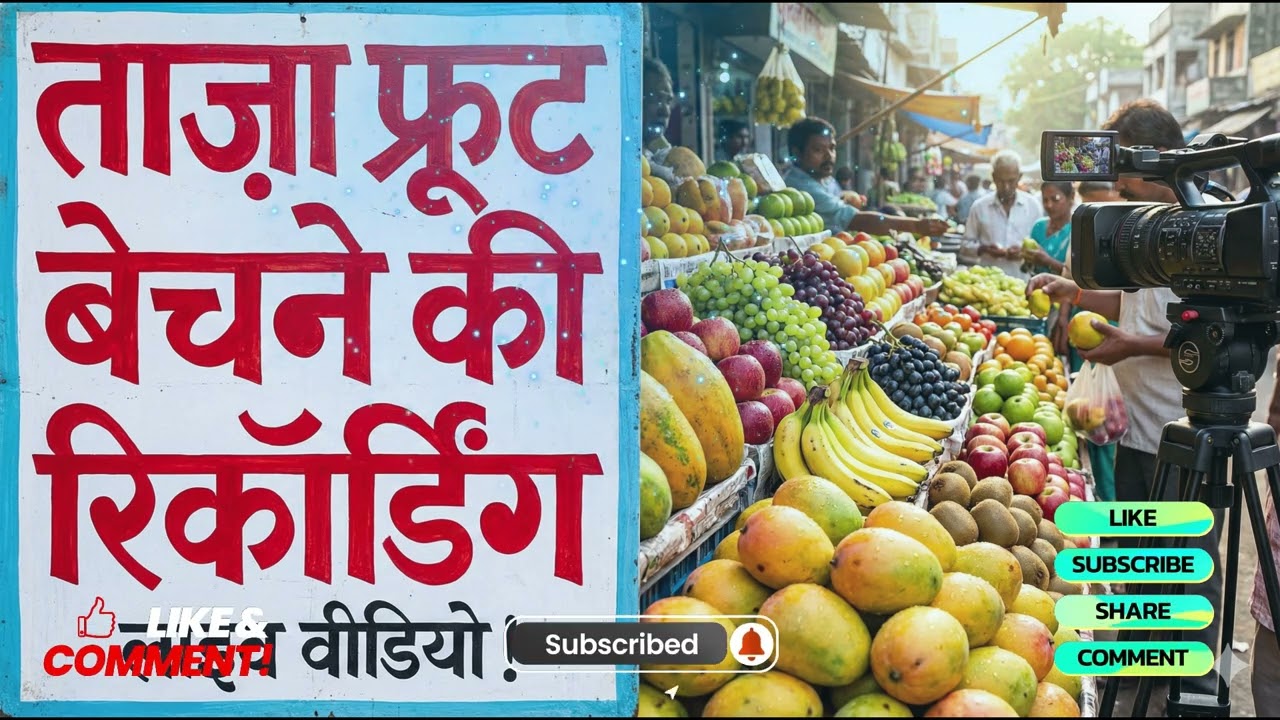 ताज़ा फ्रूट्स की रिकॉर्डिंग II फल बेचने का ऑडियो प्रचार II Taza Fruits Ki Recording II Fruits Wala
