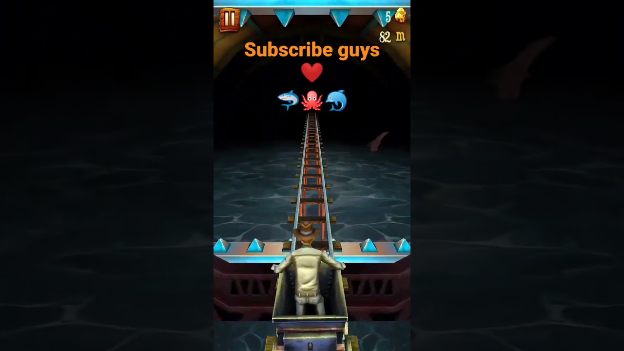 Rail Rush Game 😱 🐙Octopus Shark 🦈 Attack Me #short #video