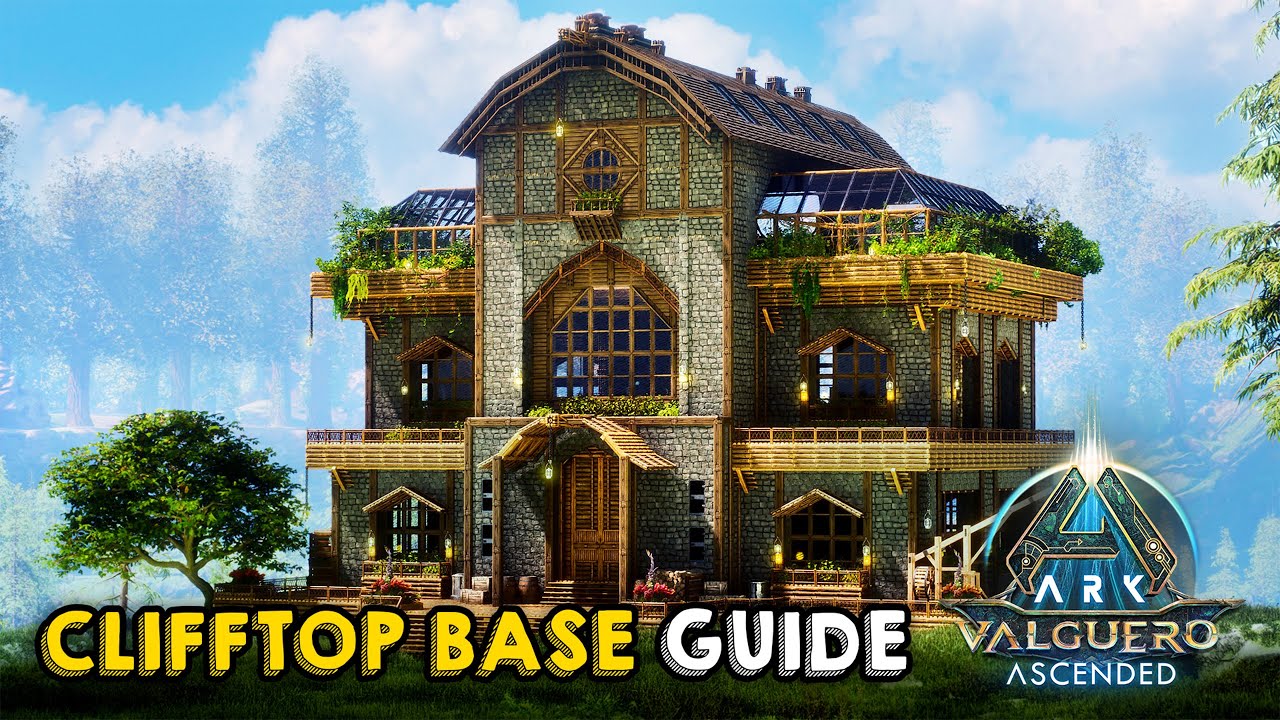 Ultimate All-in-One Clifftop Stone Base | Building Tutorial | ARK: Survival Ascended