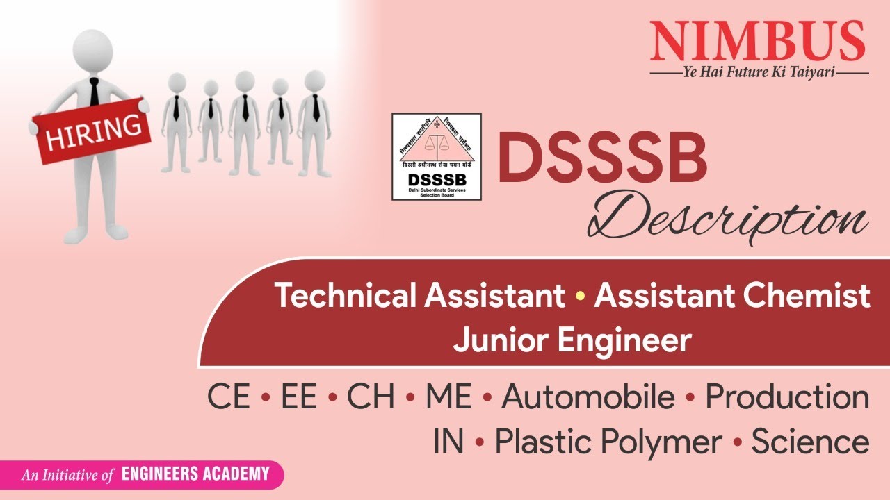 DSSSB Recruitment 2021| Technical Assistant | Junior Engineer |DSSSB  Vacancy 2021 | latest Job 2021