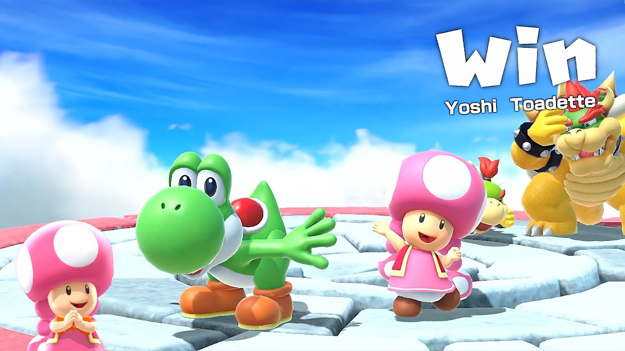 Super Mario Party Jamboree Minigames Toadette and Yoshi vs Bowser and Bowser Jr