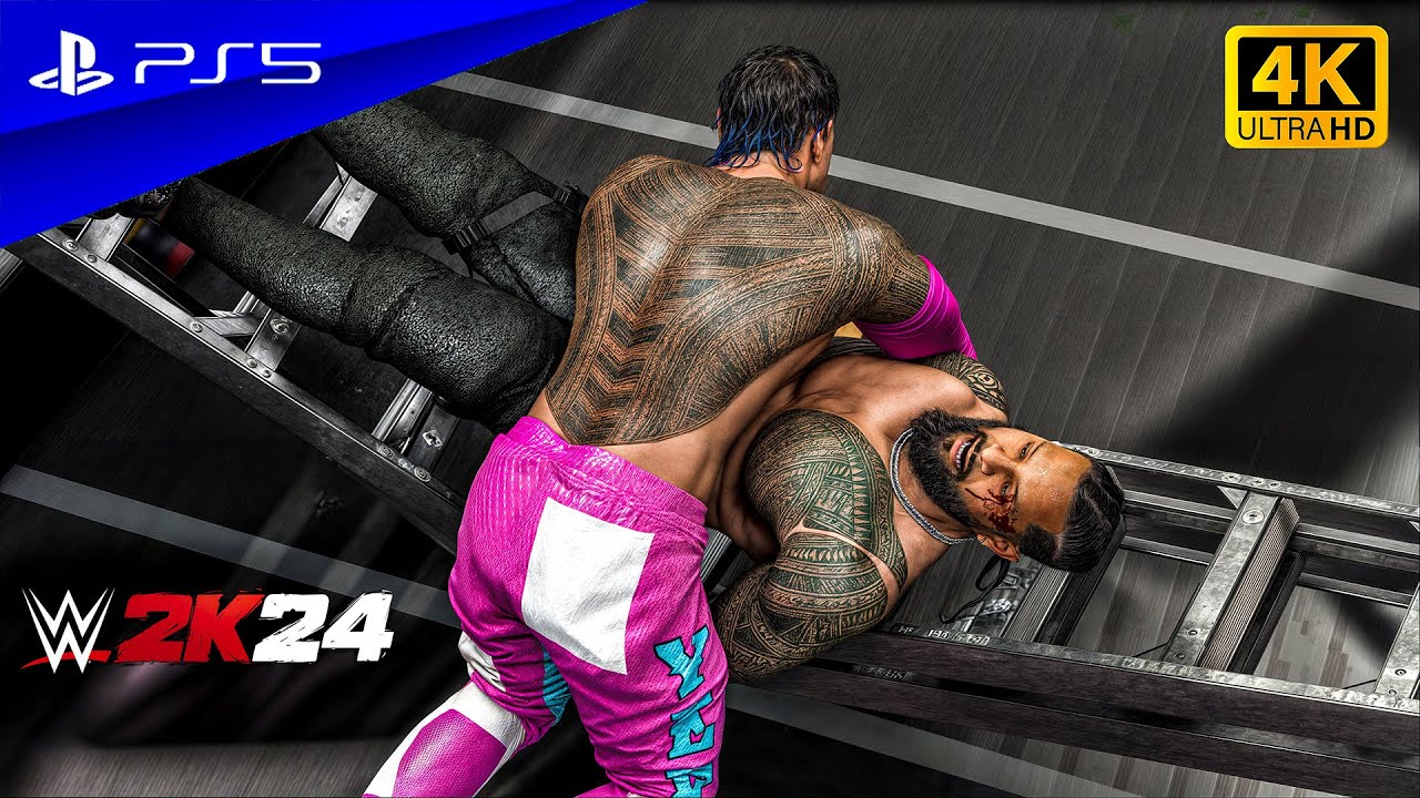 WWE 2K24 — Джей Усо против Джимми Усо | Матч со столами, лестницами и стульями | PS5™ [4K60]