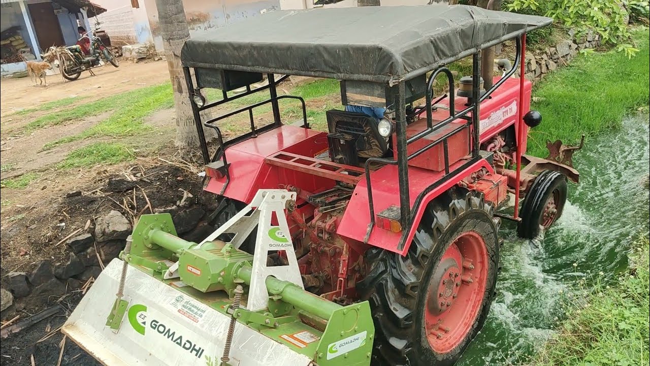 Mahindra 575 di tractor goes to rotavator performance in farmland small driver @Mohantractorslife