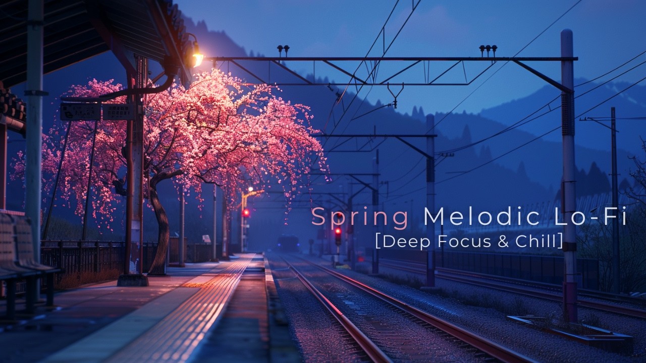 Spring Melodic Lofi 🌸 Deep Focus Chill Beats for Study & Relaxing [Midnight Station]