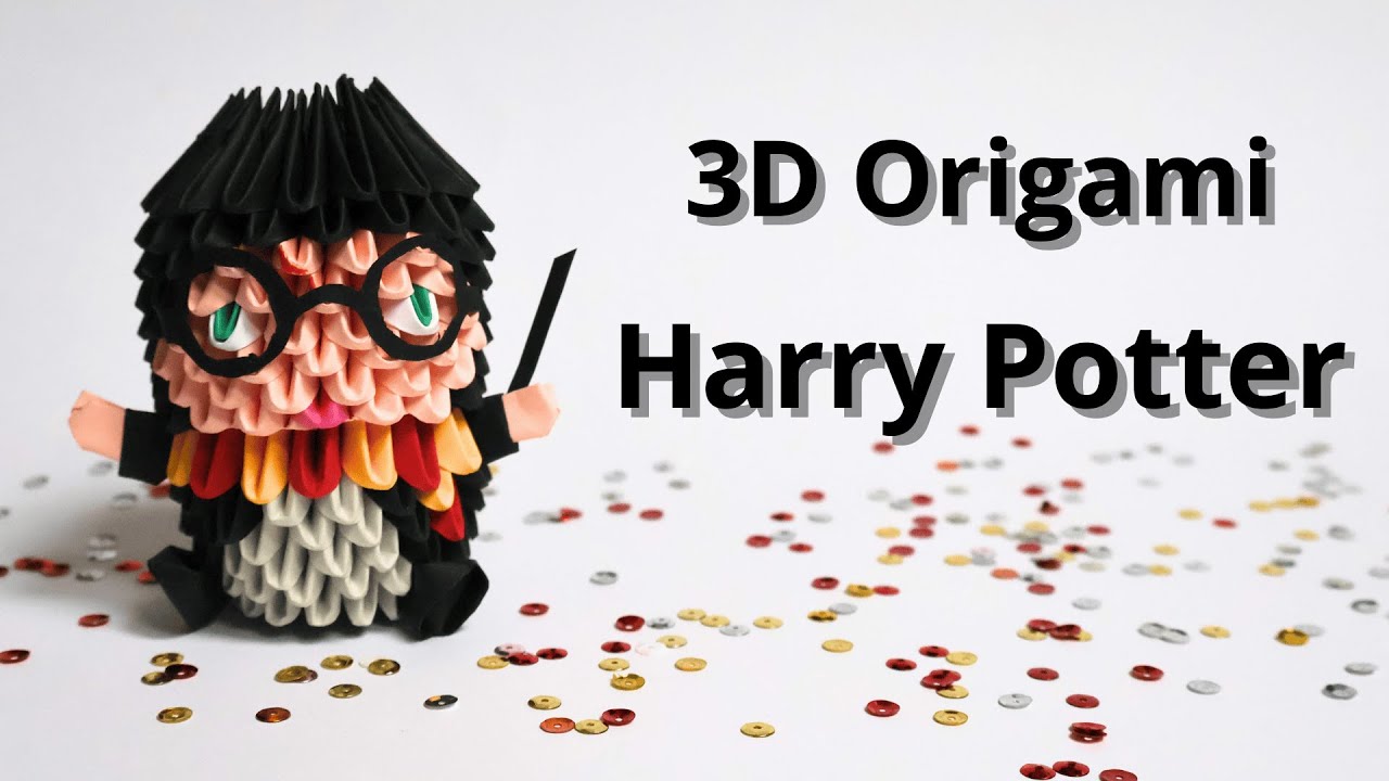 How to Make 3D Origami Harry Potter (step by step tutorial)