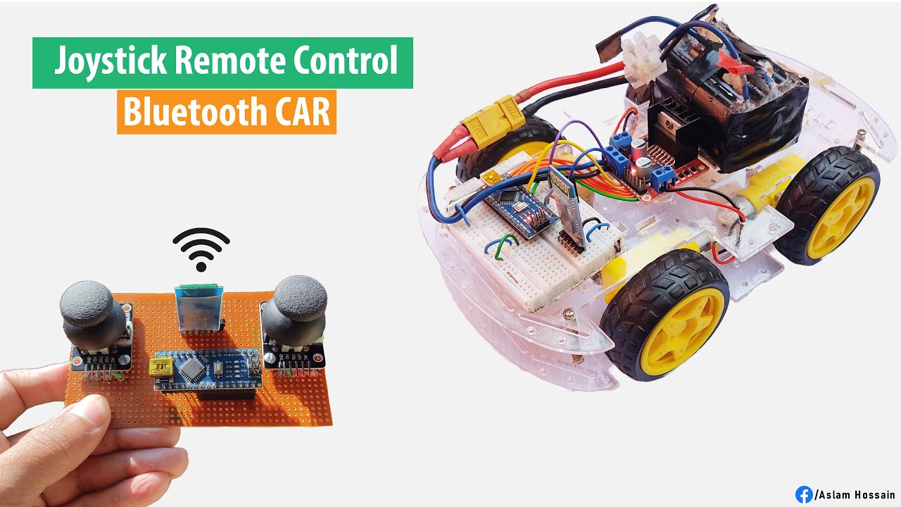 Управление автомобилем с помощью джойстика Arduino Bluetooth с использованием ведущего и ведомого...