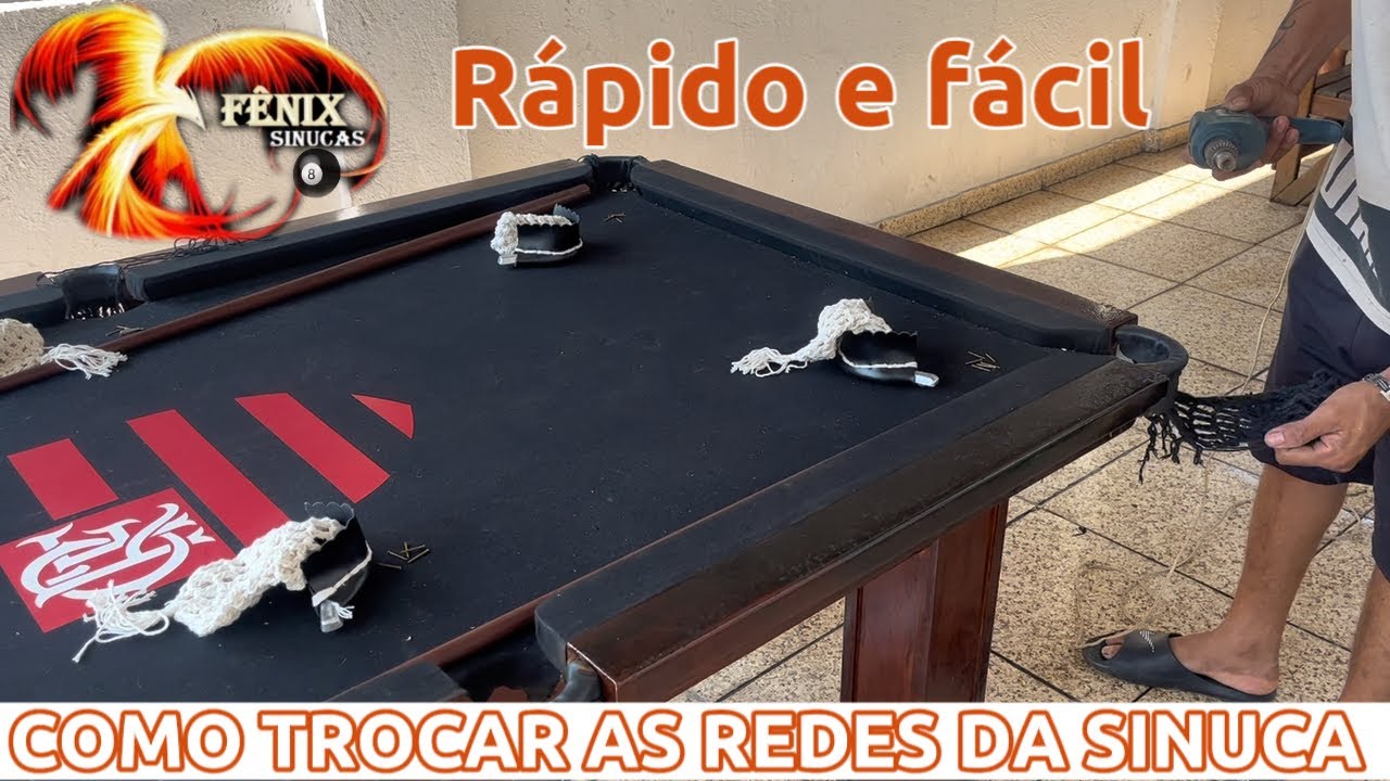 COMO TROCAR AS REDES DA SINUCA RÁPIDO E FÁCIL