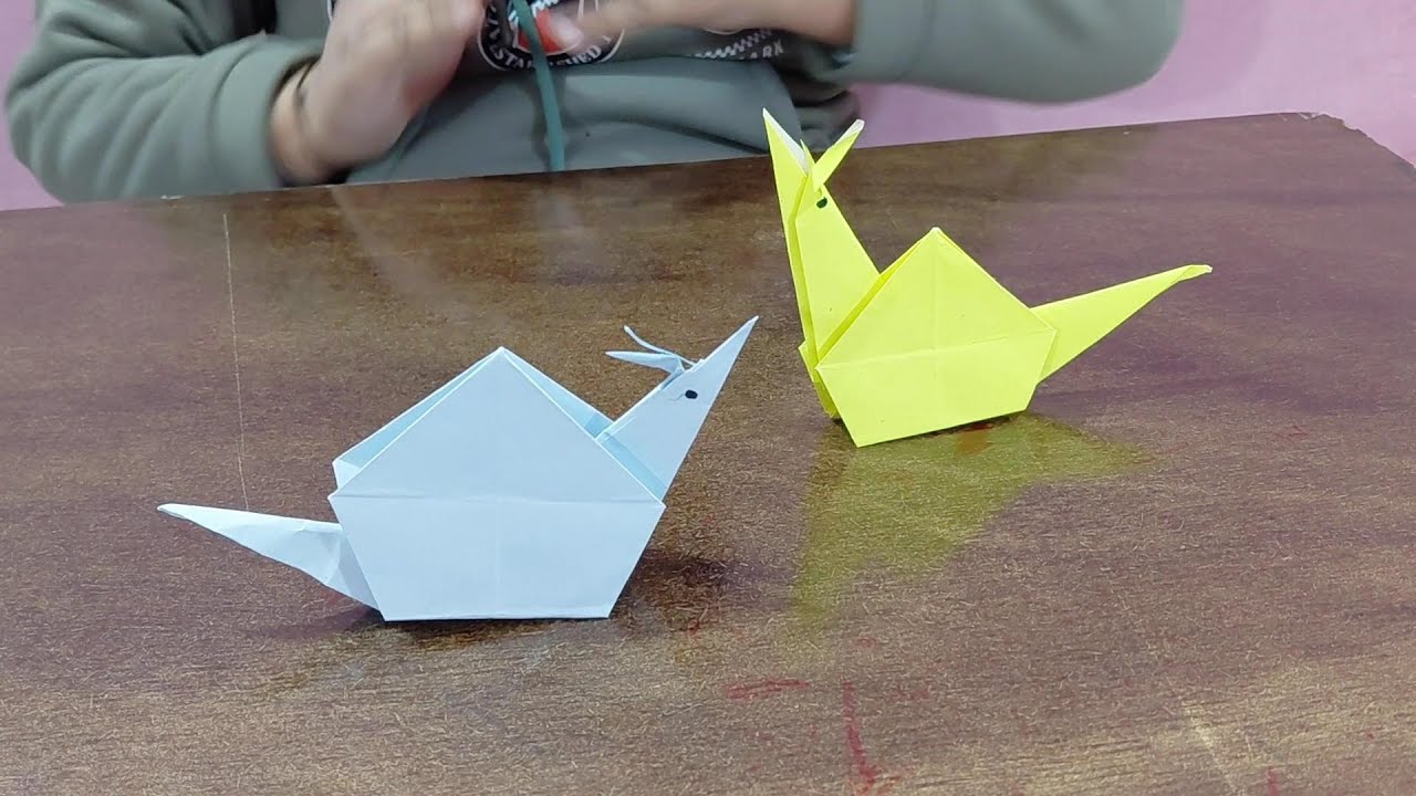 How to make a snail  🐌  from origami sheet 