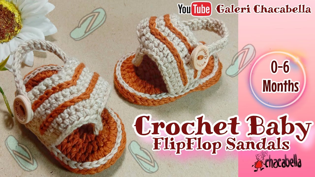 Учебное пособие по вязанию крючком детских шлепанцев 0-6 месяцев,вязаные крючком милые детские санда
