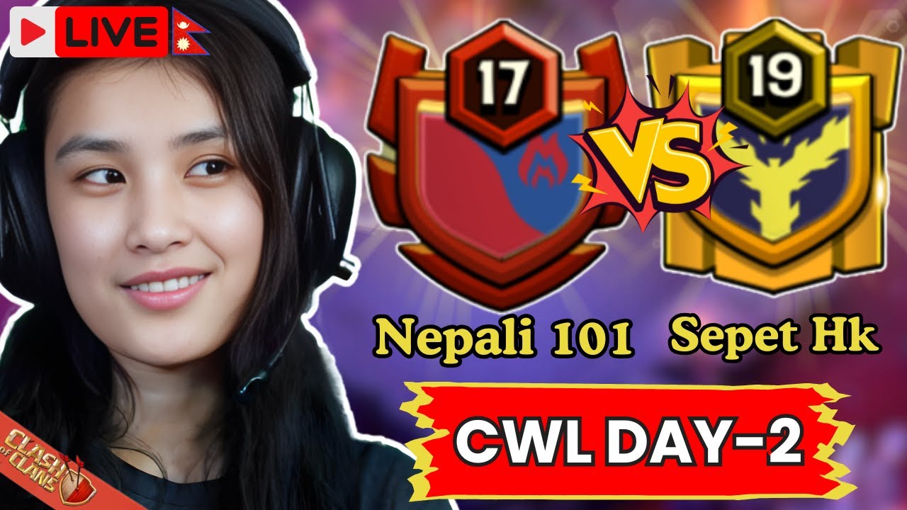 Clash of Clans LIVE | CWL Day-2 | Nepali 101 🇳🇵 vs Sepet Hk 🇮🇩 | War League With AlyyOn