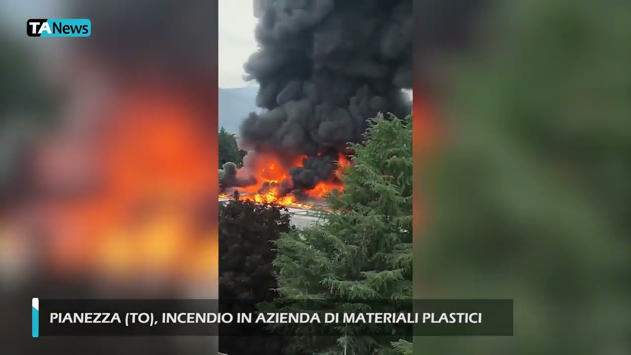 Pianezza (Torino), incendio in azienda di materiali plastici