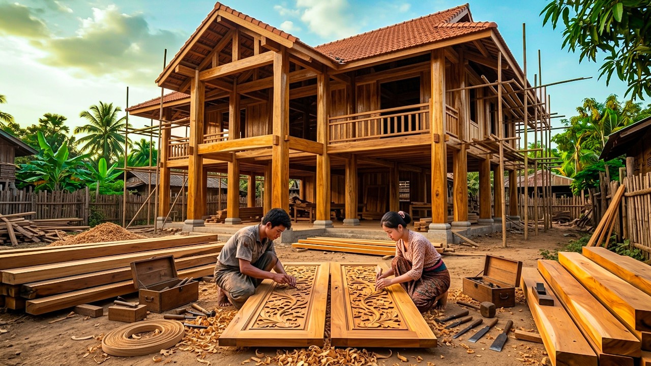 Traditional Craftsmanship at Its Finest: Couple Crafts a Dream Home from Scratch.|by@lythian287