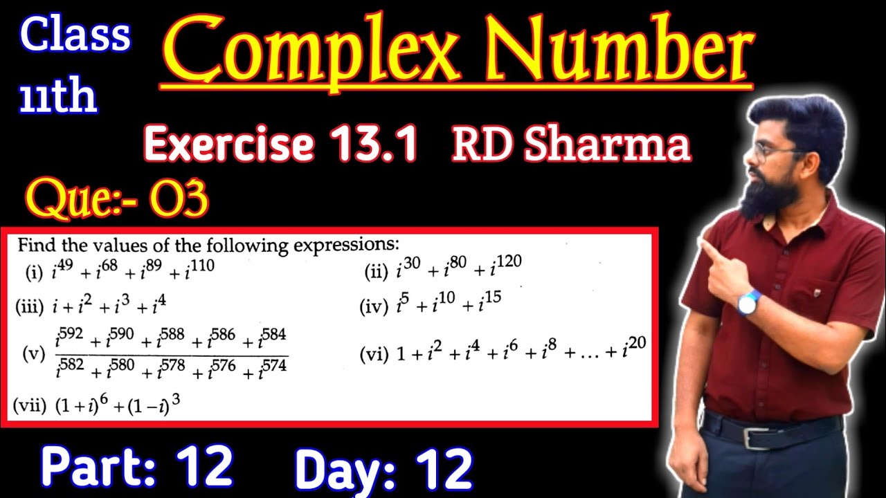 RD Sharma Class 11 Exercise 13.1 Question number 03 | Find the value  of the following expressions