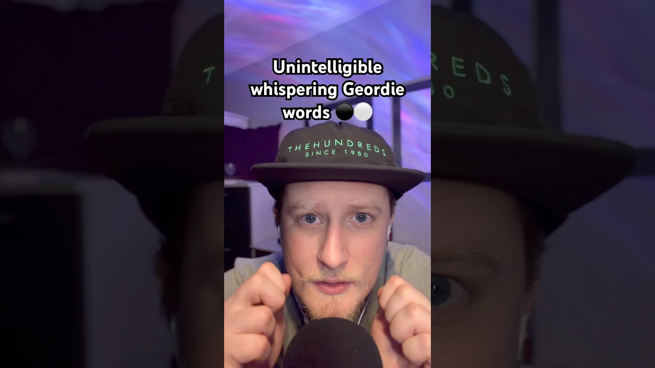 Unintelligible whispers with Geordie words and phrases ⚫️⚪️  #asmr #whisper #closeupwhispering