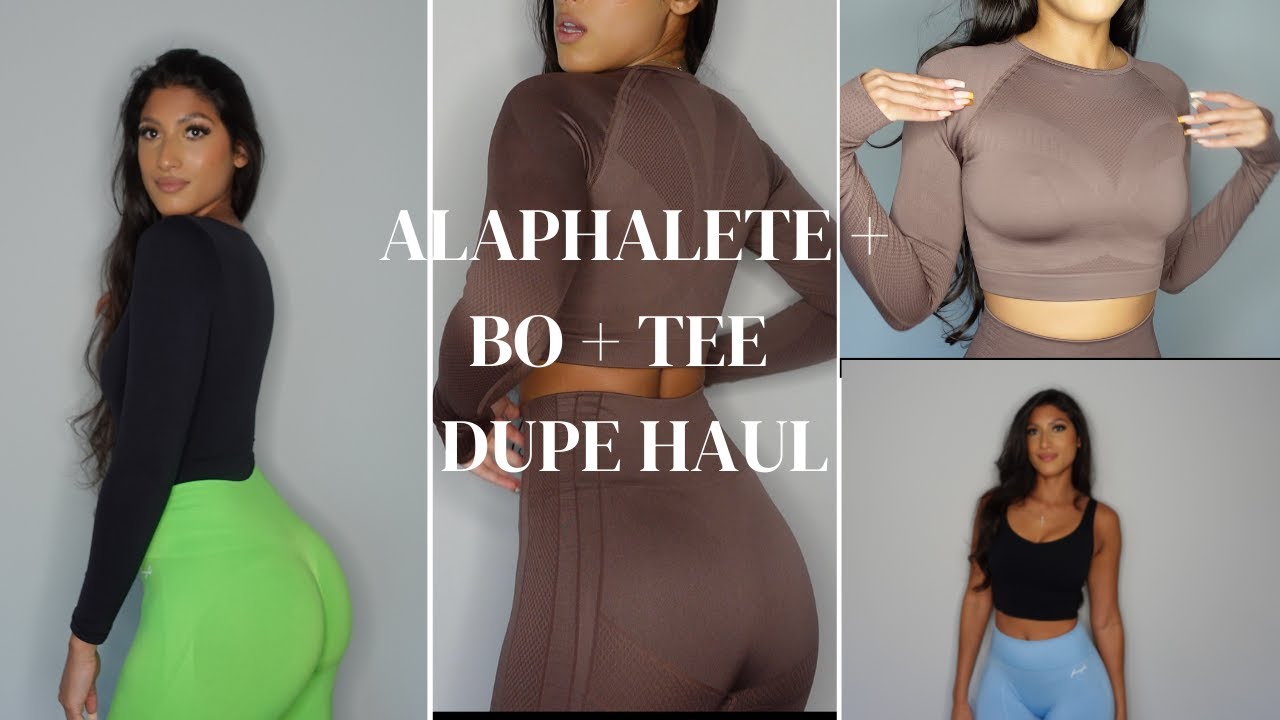 Bo + Tee Alphalete Amplify Combined Dupes!! Fresought Scrunch Workout Leggings