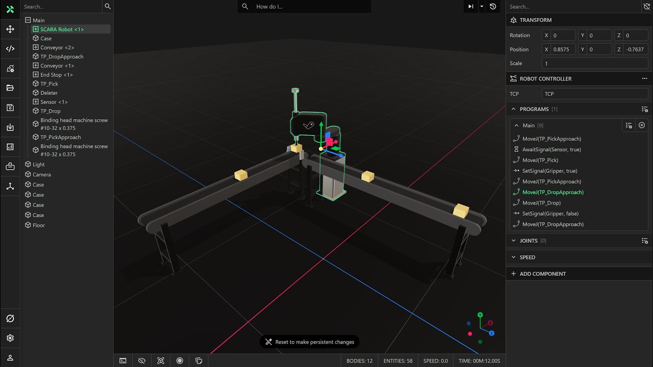 How to Simulate a SCARA Robot Pick and Place in under 10 Minutes