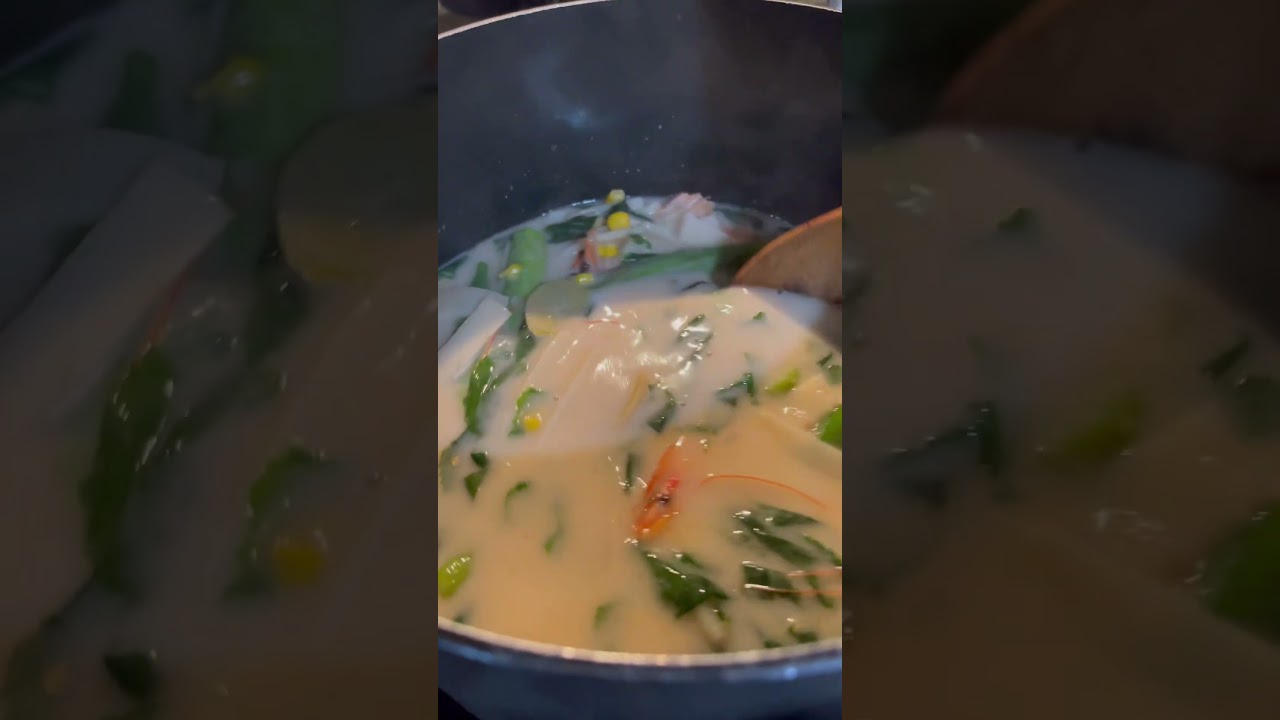 Shrimp coconut milk okra 