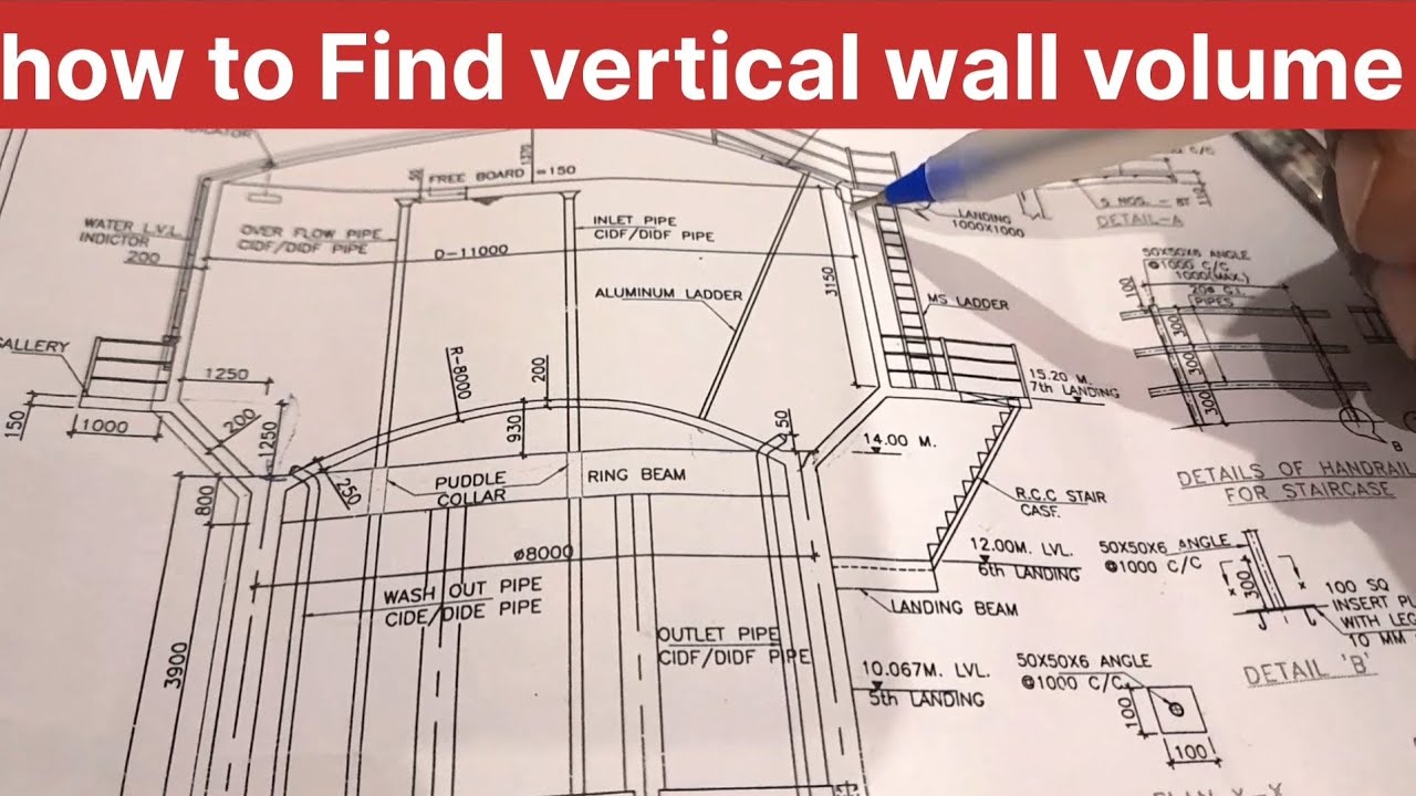 Overhead water tank Dome Wall concrete quantity #oht #jjm