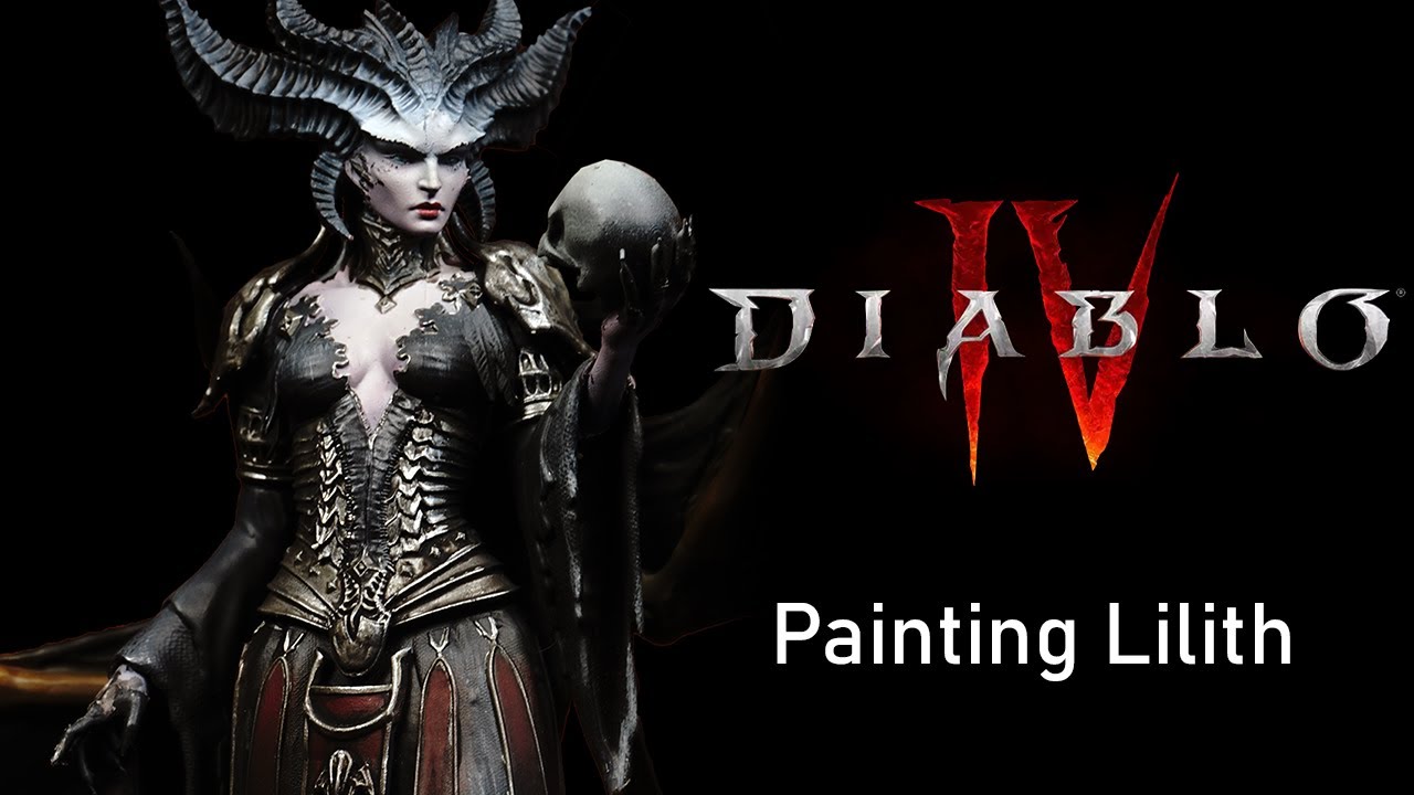 Painting Lilith, Daughter of Hatred from Diablo 4!