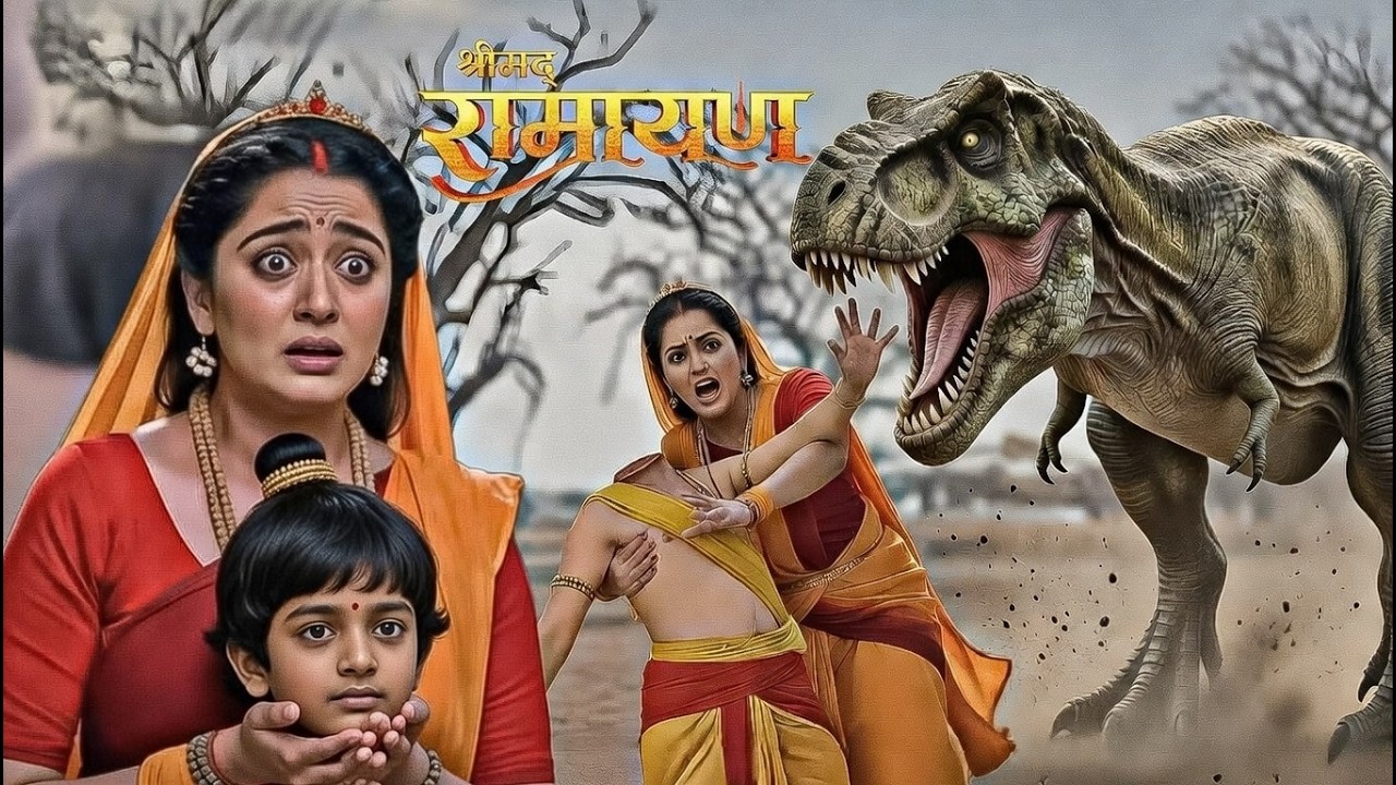 खूंखार dynasour ने सीता माता के सामने लव का धर अलग कर  दिया|| Shrimad Ramayan || Full Episode ||