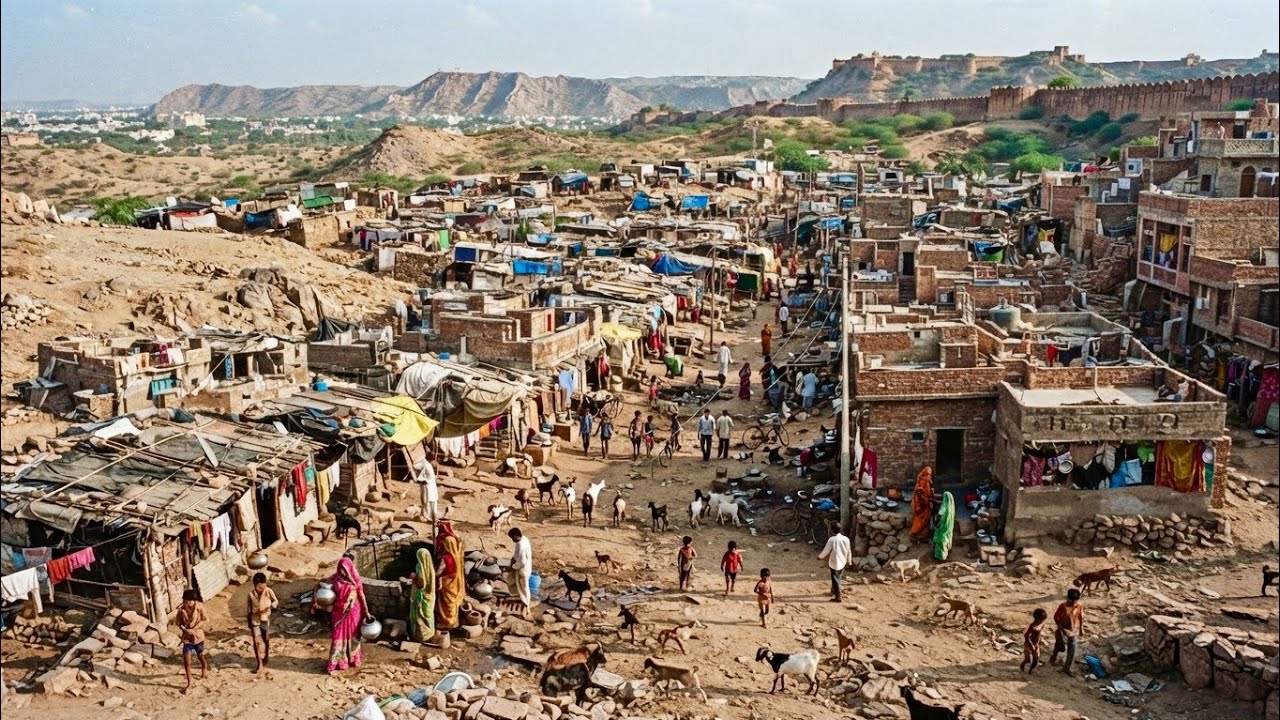 Jaipur: The Slum in the Desert  WalkingTour | India 4K