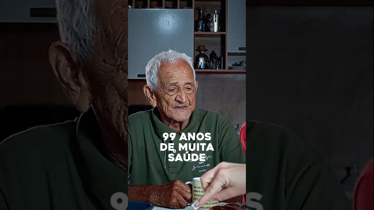 Aos 99 anos, o pai mais antigo de Mateus Leme. ❤️