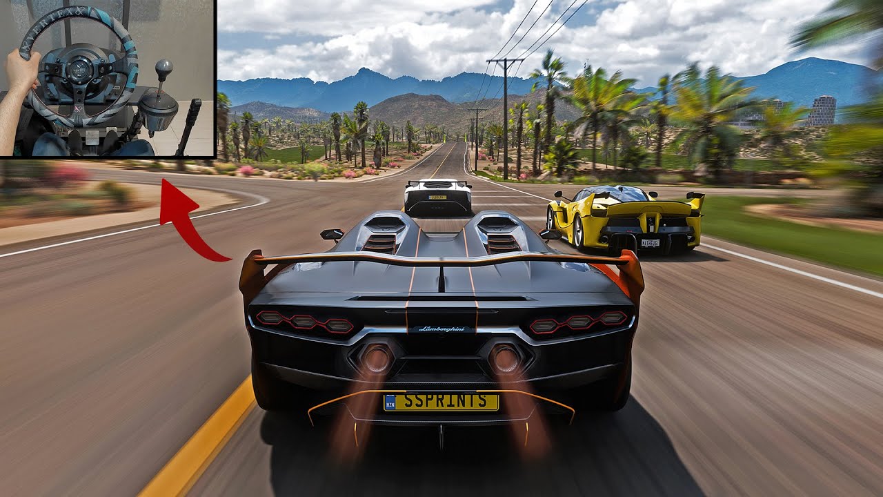 1550HP Lamborghini SC20 Goliath Race! | Forza Horizon 5 Steering Wheel Gameplay
