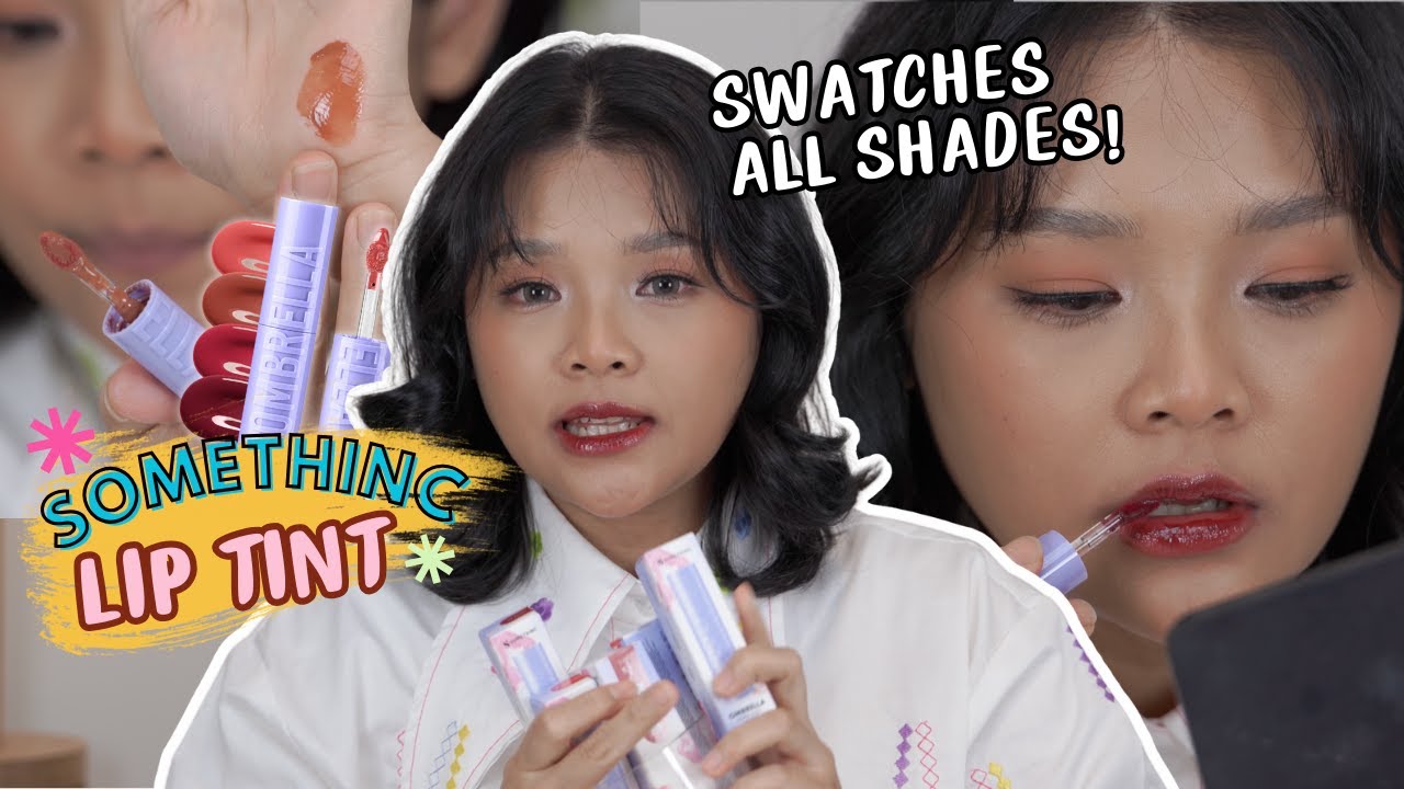 REVIEW SOMETHINC OMBRELLA LIPTINT SEMUA SHADES! SAWO MATANG APPROVED? | RIRIEPRAMS