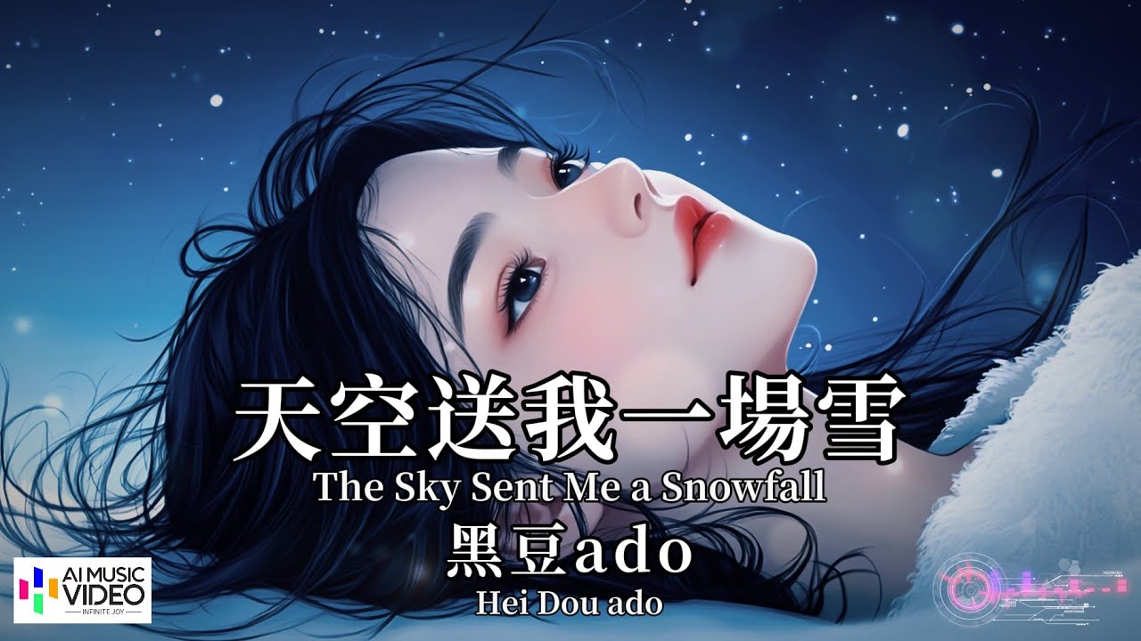 【高清MV】黑豆ado - 天空送我一場雪【Pinyin + Eng Sub | AI音樂視頻 | 中文繁體拼音動態字幕】Hei Dou 【黑豆ado  -  天空送我一场雪】