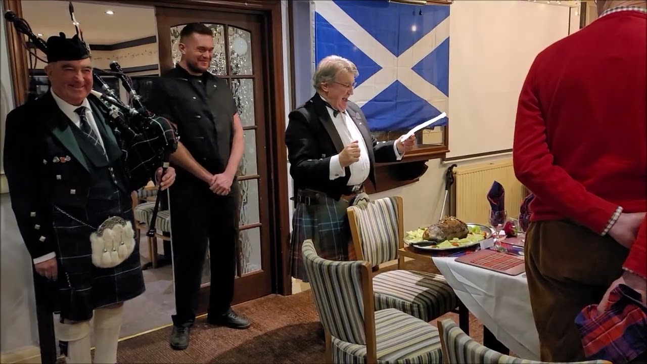 Piping in The Haggis 2026 at Brixham Yacht Club