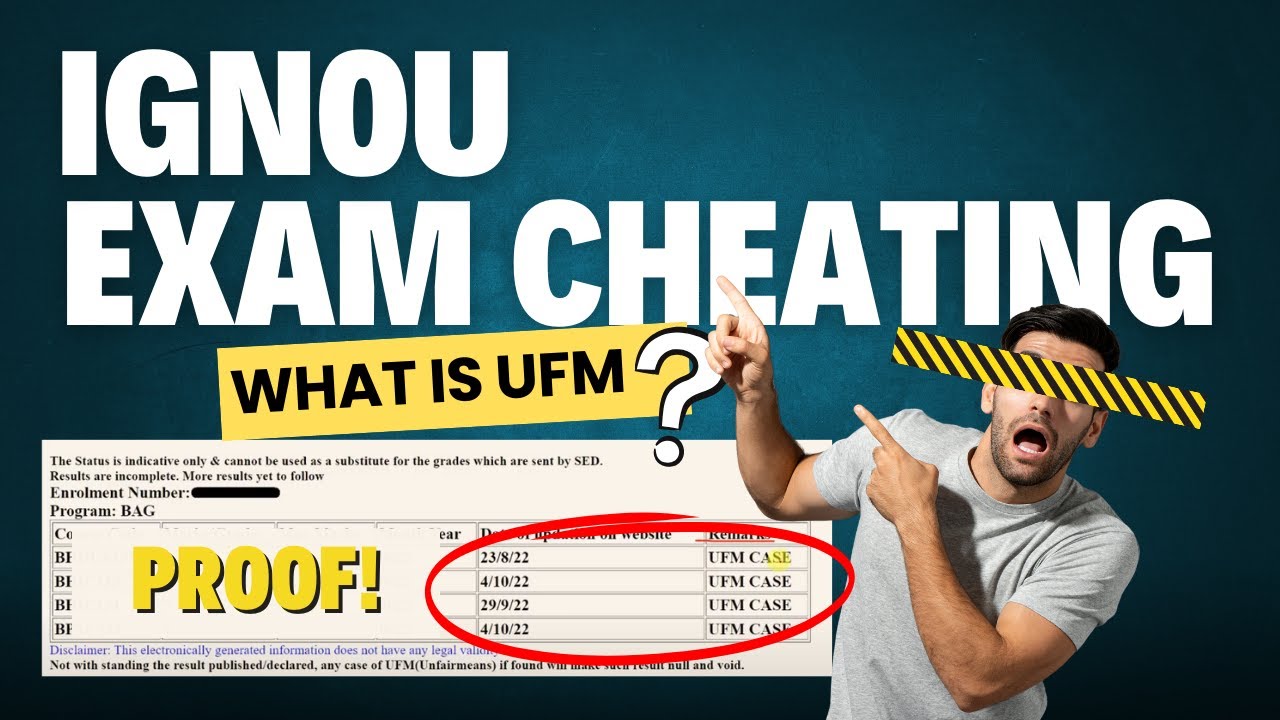You Won't Believe the IGNOU Exam Cheating I What is UFM !