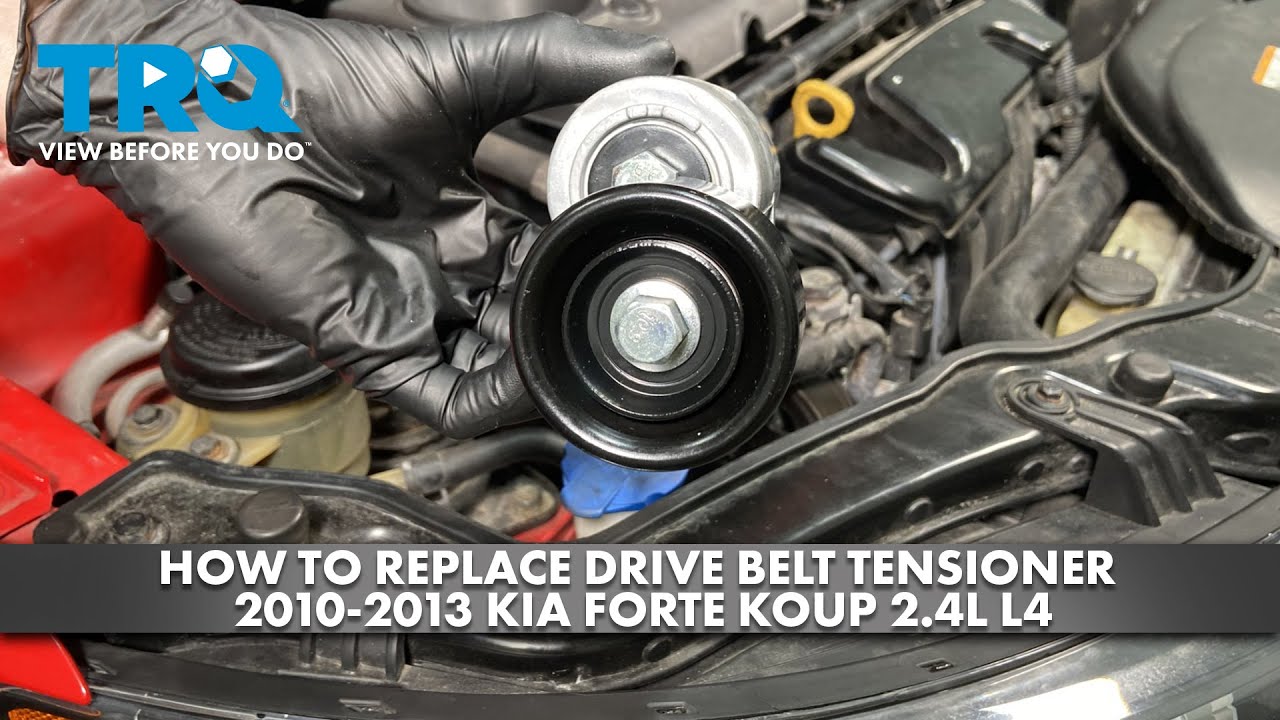 Как заменить натяжитель ремня привода вспомогательных агрегатов на Kia Forte Koup 2.4L L4 2010-20...