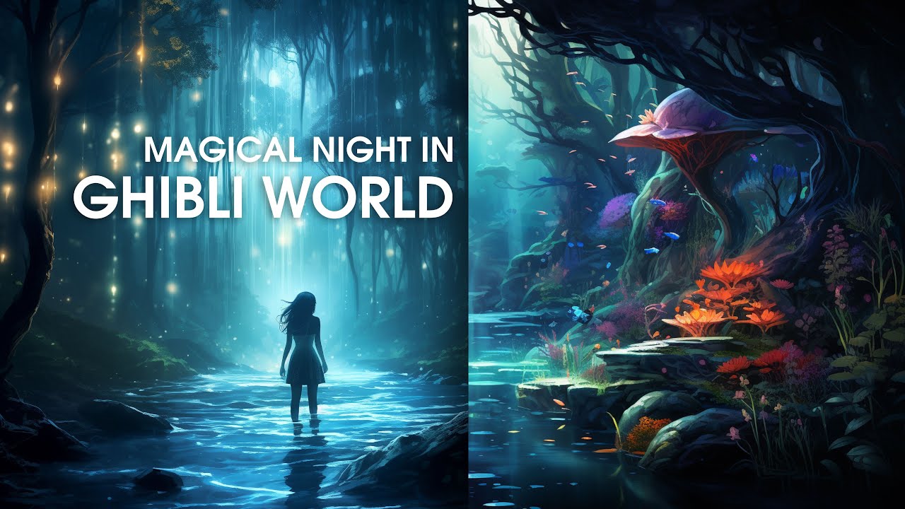 Magical Night in Ghibli World 🌙 Sleep Music & Dreamy Ambience