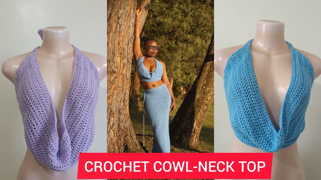 Мастер-класс по вязанию топа с воротником-хомутом крючком от Marion Crochets