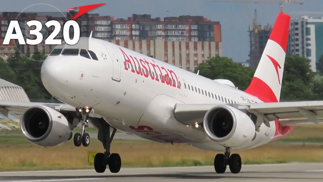 Spotting in Lviv | Airbus A320-200 (Austrian Airlines) + LOT - Polish Airlines PILOT WAVING
