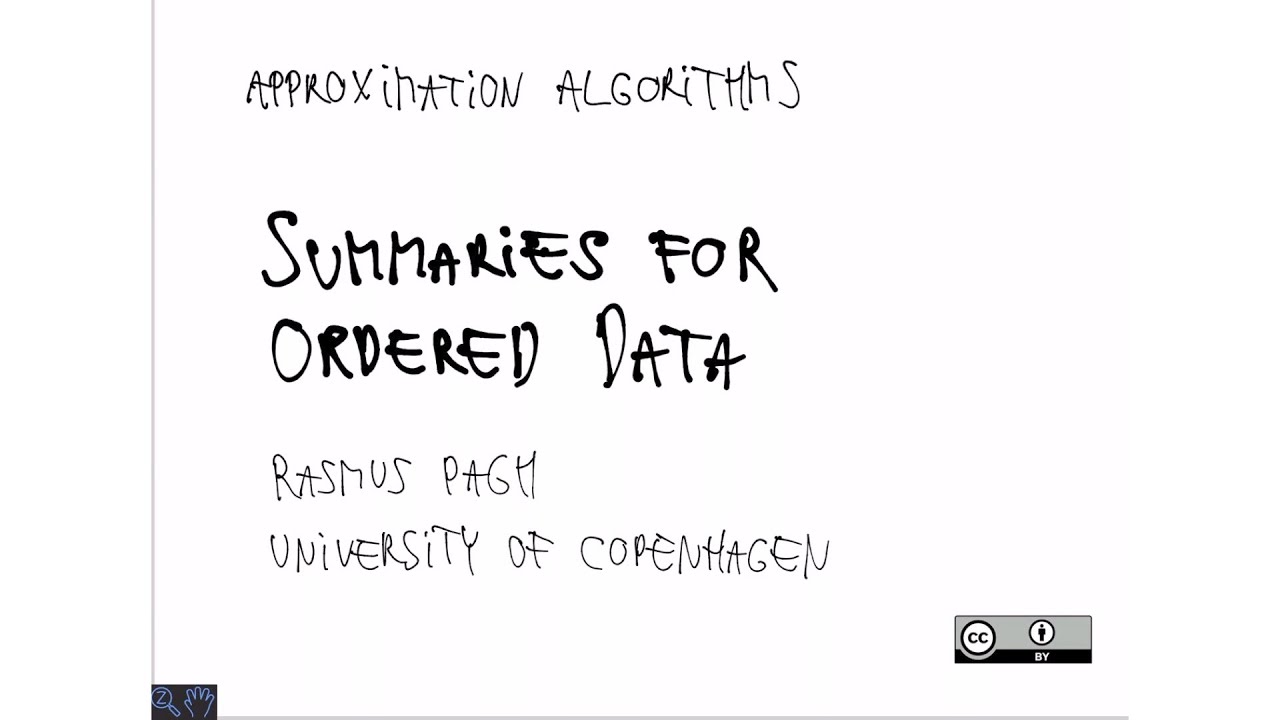 Lecture 11: Summaries for ordered data