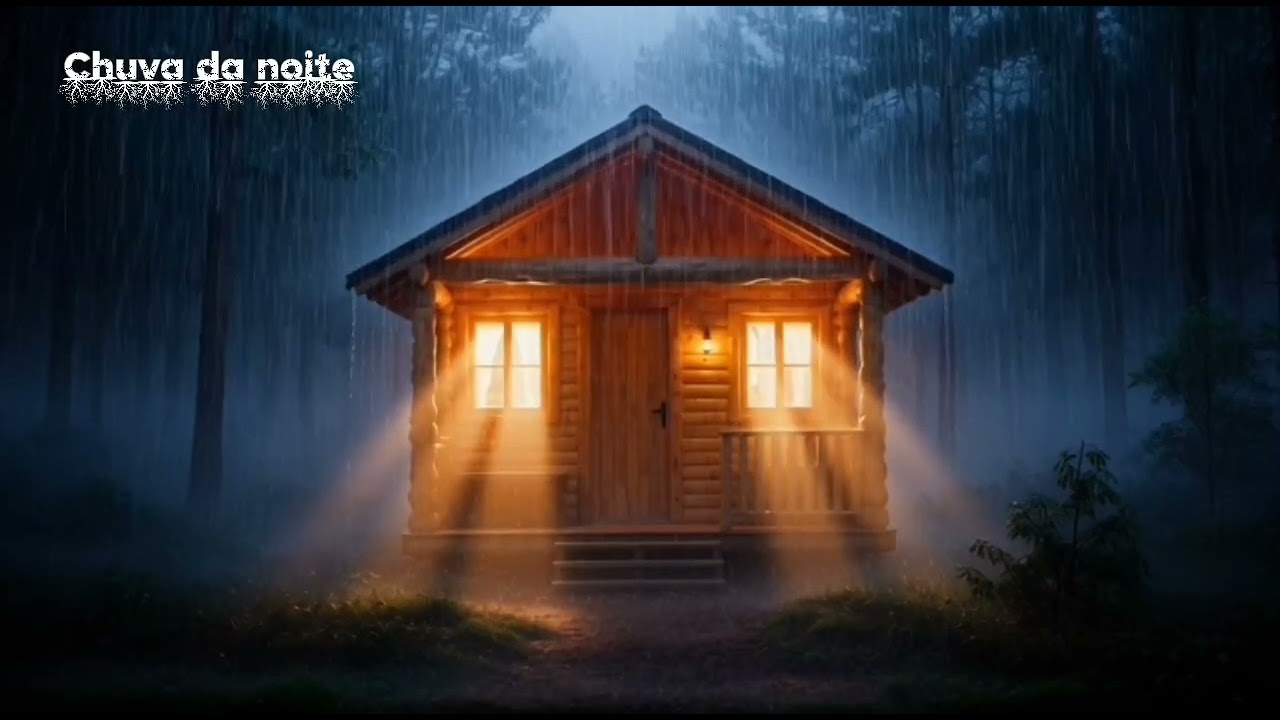 3 Horas de Chuva na Cabana Aconchegante | Som de Chuva para Dormir e Relaxar