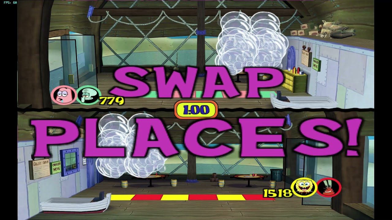 (2005) Spongebob SqaurePants Lights Camera Pants All Minigames including Bonus & Tiebreaker