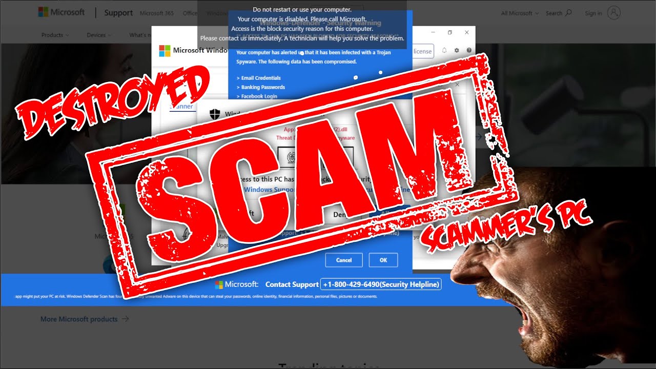 Destroying scammers PC