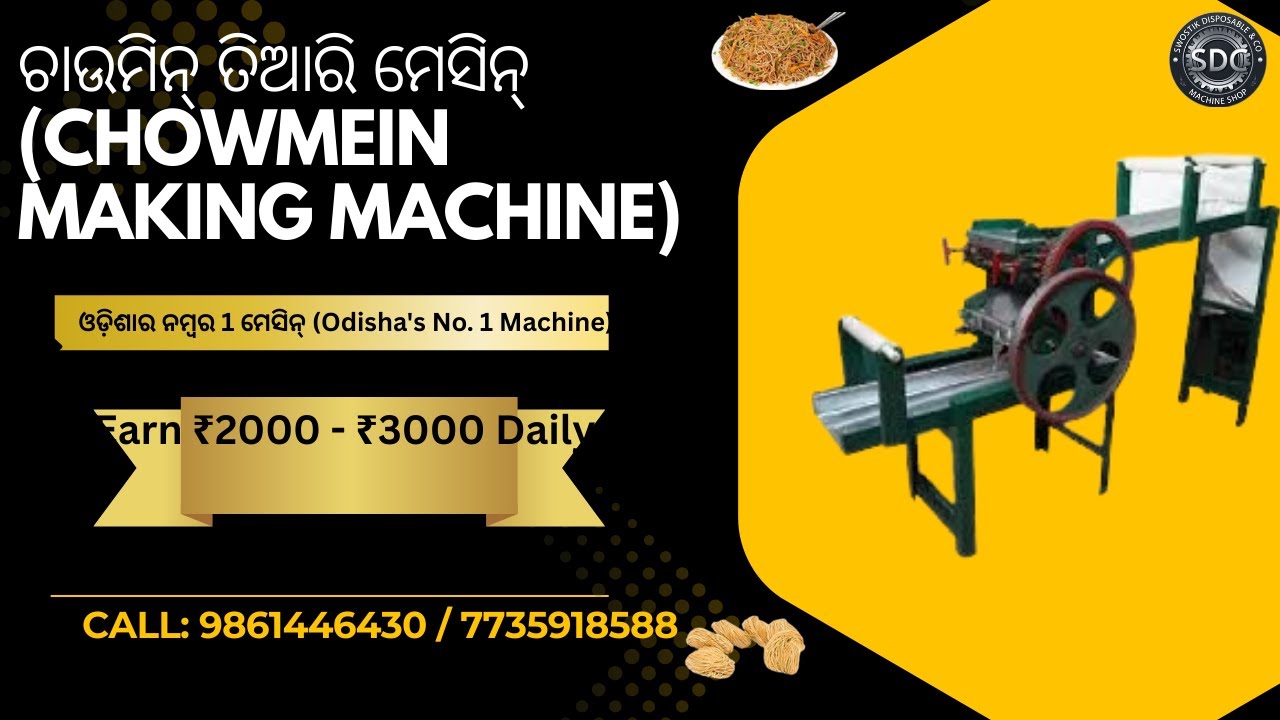 Noodle Chowmein Making Machine | Small Food Business Idea in Odisha | Automatic Noodles Machine