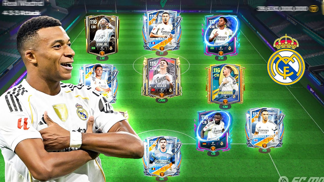 Real Madrid - Best Special Squad Builder! Real Madrid 2025 Squad FC Mobile 