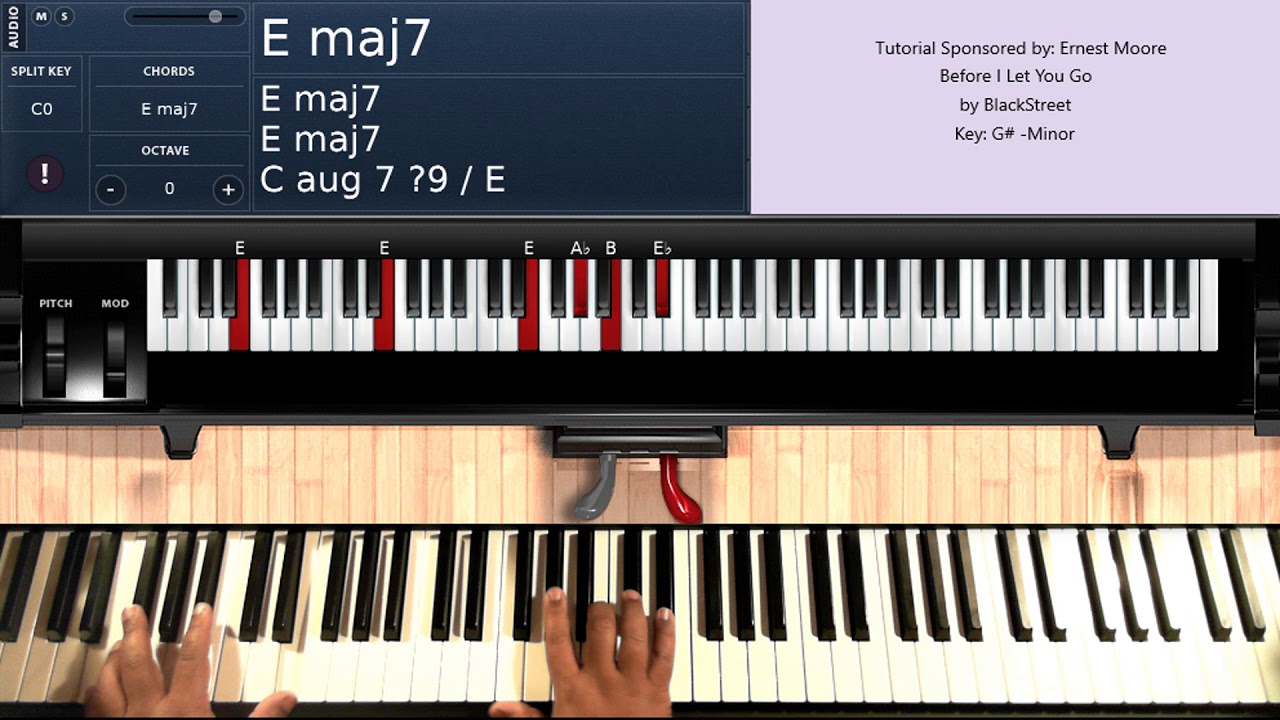 Before I Let You Go (by BlackStreet) - Piano Tutorial