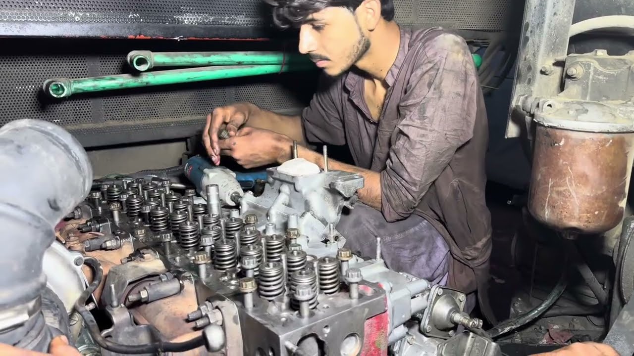 Complete Restoration six cylinder diesel engine |Hino 8J RK Bus Engine 