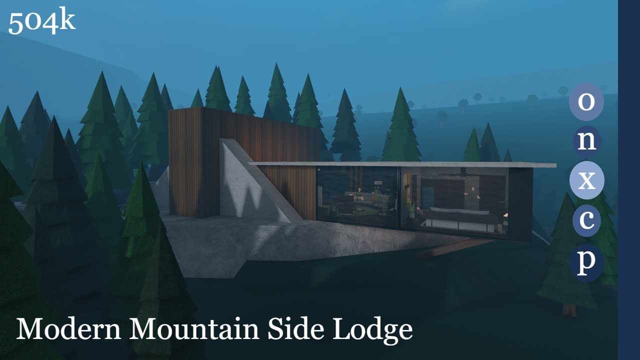 || Modern Mountain Side Lodge || Roblox Bloxburg Speedbuild || 504k ||