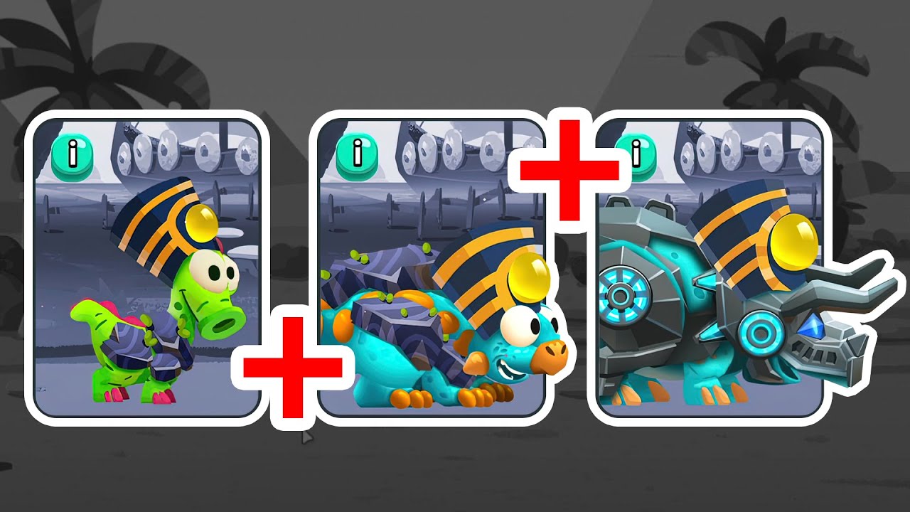 Dino Bash 2: Max Level Anky, Lil Spitty, Robo Tricer and Unlock T-Rex | The Zas Team