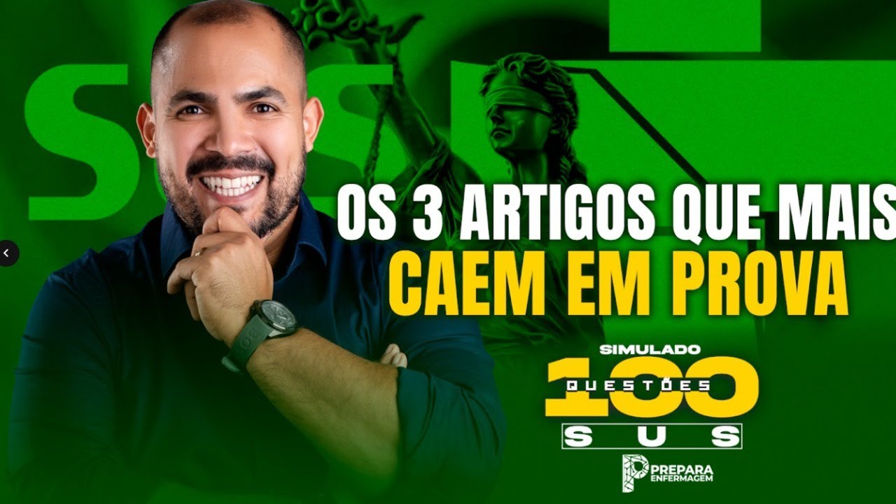 Live 02: Os 3 artigos que mais caem em Prova
